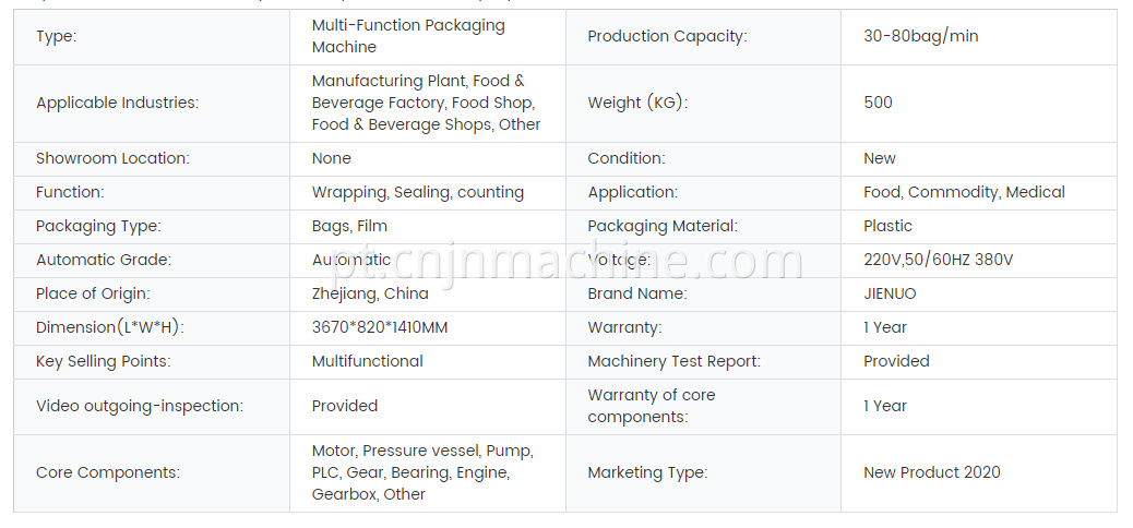 Pillow Bag Packing Machine